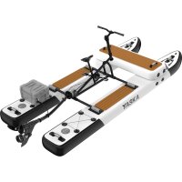 Yaska Water Bike WB-11A – Aufblasbares Wasserfahrrad, Zweifach-Schwimmkörper, Standard-Heckflosse