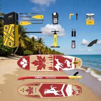 Yaska SUP YS-07 – Aufblasbares Stand Up Paddle Board 335 x 88 x 15 cm