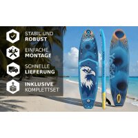 Yaska SUP YS-04 – Aufblasbares Stand Up Paddle Board 335 x 88 x 15 cm