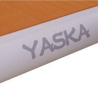 Yaska Yachtplattform 250 – Aufblasbare Badeplattform 2,5 x 1,5 m mit EVA-Teak-Deck