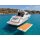 Yaska Yachtplattform 300 – Aufblasbare Badeplattform 3 x 1,5 m mit EVA-Teak-Deck